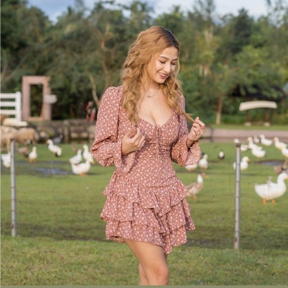 Forever 21 Dresses & Skirts - 4/$25 NWT Forever 21 Cottagecore Cowgirl Floral Ruffle Dress Sz S